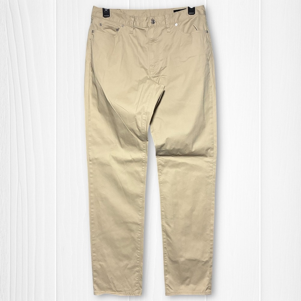 Bonobos‎ Slim Chino 2.0 Slim Fit 5-Pocket Khaki Tan Stretch Cotton Men's 35x34